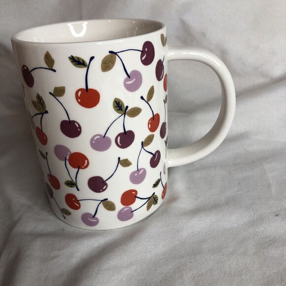 LOT OF 2 🍒Target Room Essentials 🍒 Cherries Coffee Mug 🍒 NEW!! - Picture 3 of 8